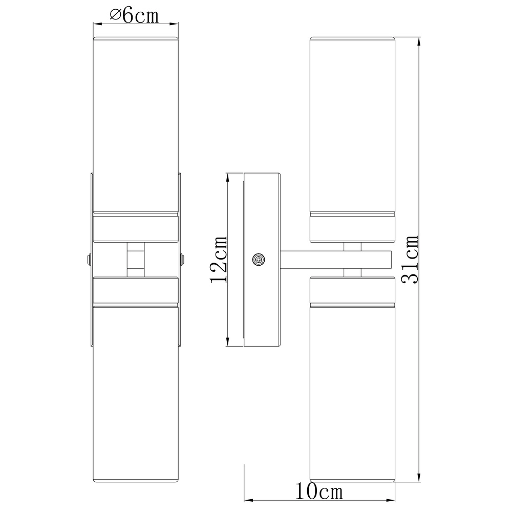 Wall lamp Space Double nickel Globo 9007371157235