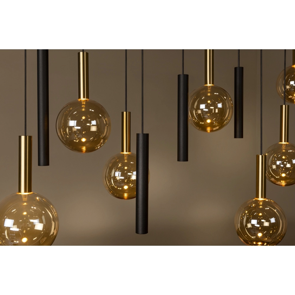 12-light pendant lamp Josiane black with gold Lucide Vibes 5411212212160