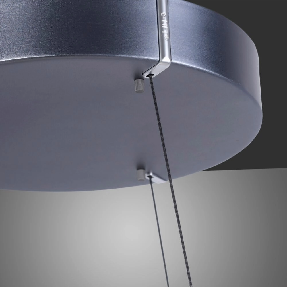 Round hanging lamp Pure E-Clipse gray Ø 70cm Paul Neuhaus 4012248372340