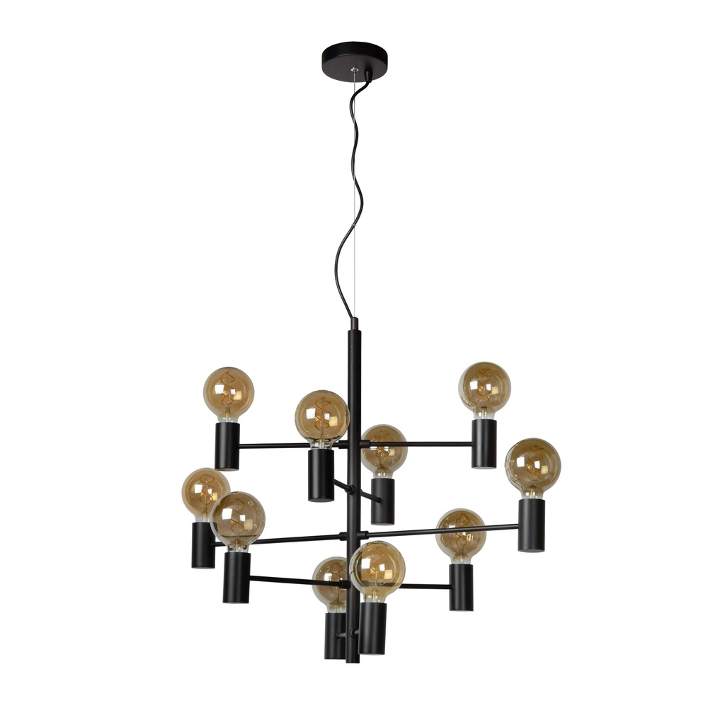 Pendant lamp Leanne 10-light black