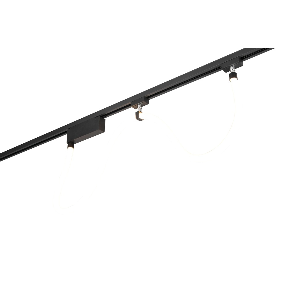 Rail lighting hose Tube black 160cm 2-phase