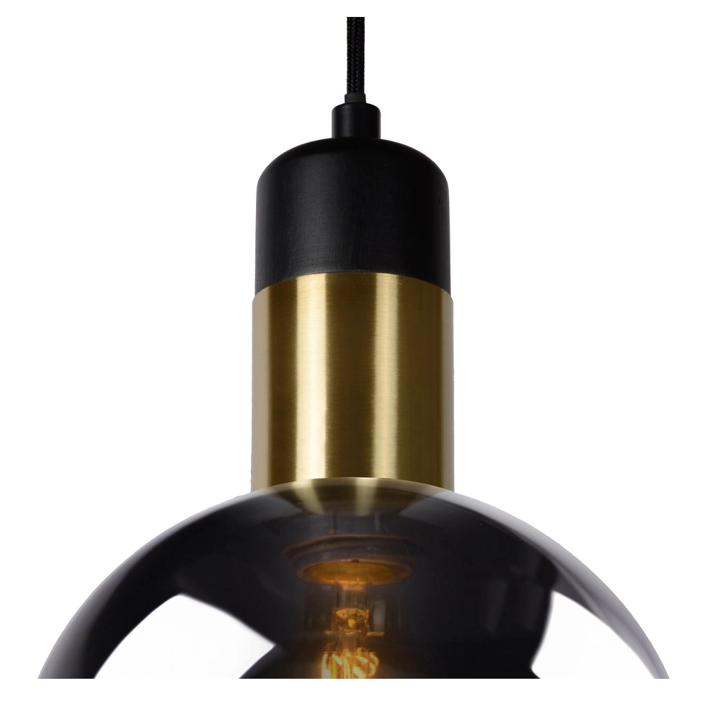 Pendant lamp Julius Ø 28cm smoke glass Lucide 5411212343338