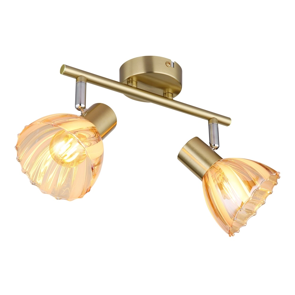 Ceiling lamp 2-lights Zachery Gold