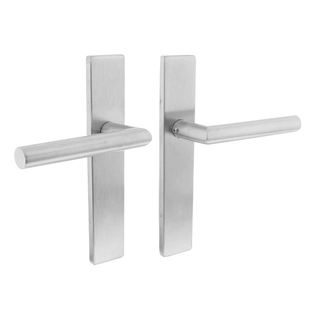 Door handle Hoek 90 rectangular stainless steel