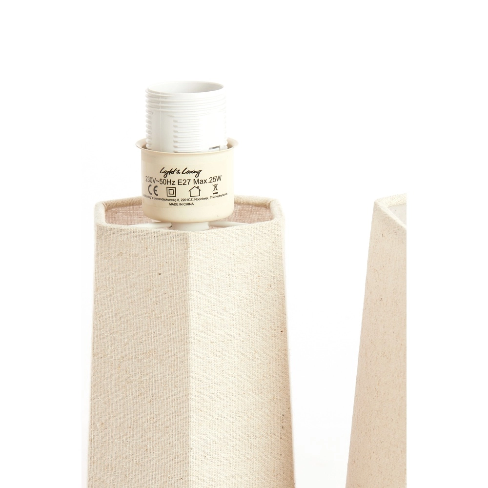 Table lamp Musabo linen natural Light & Living 8717807784300