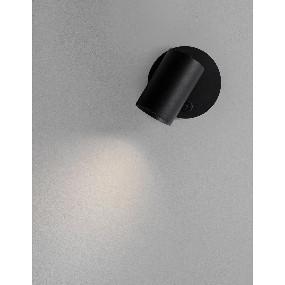 Wall spotlight Net Round Black