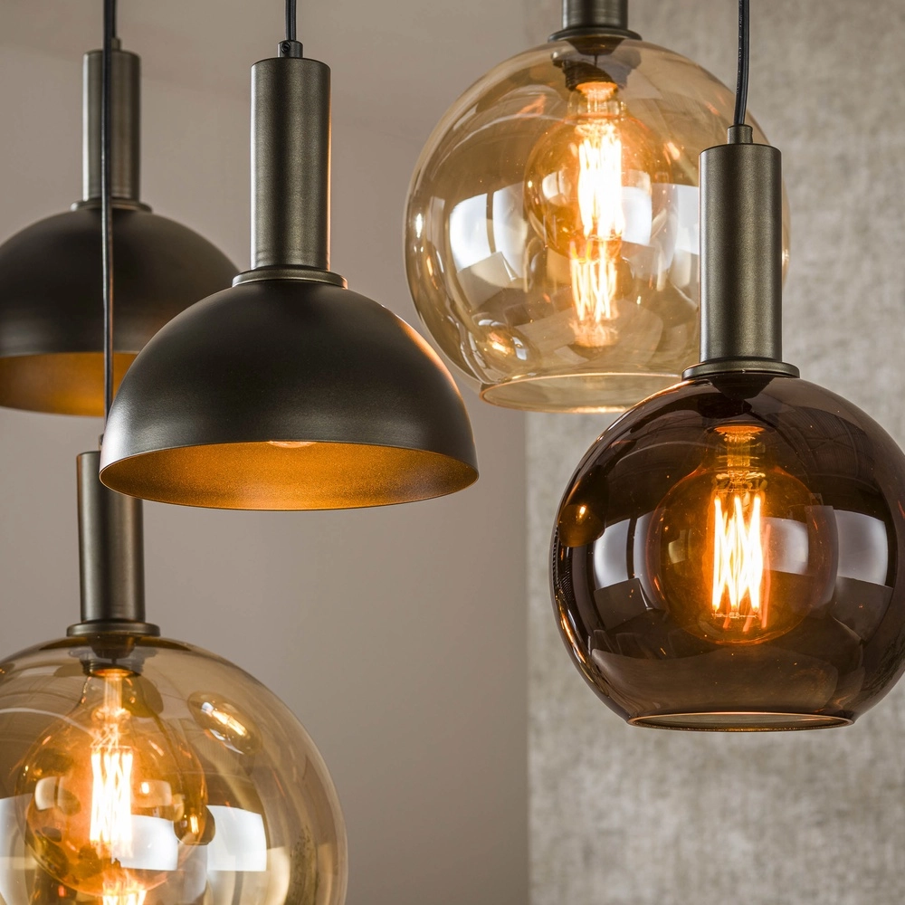Pendant lamp Cluster with mixed hoods Lyora 8716803511750