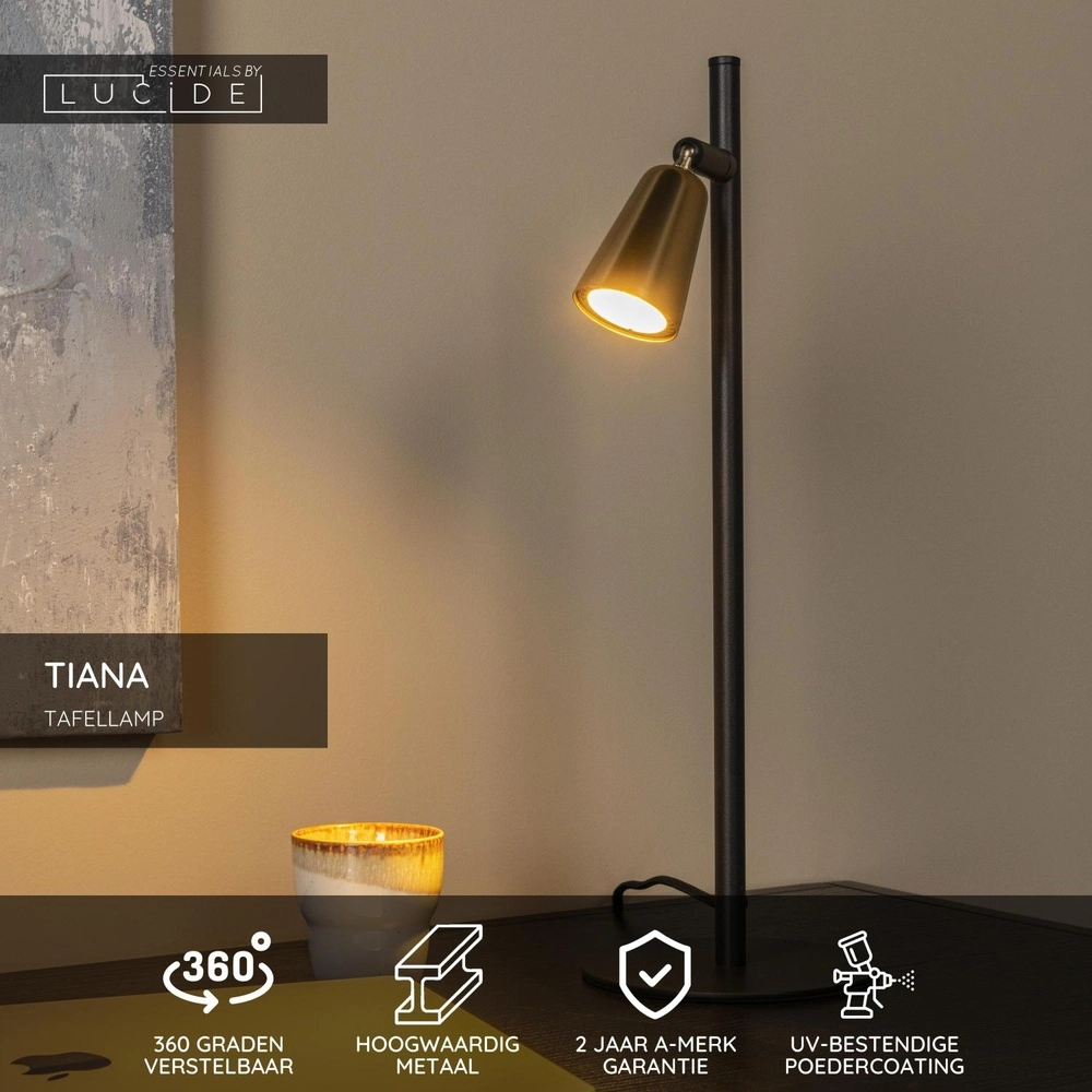 Design table lamp Tiana Champagne Lucide 5411212650443