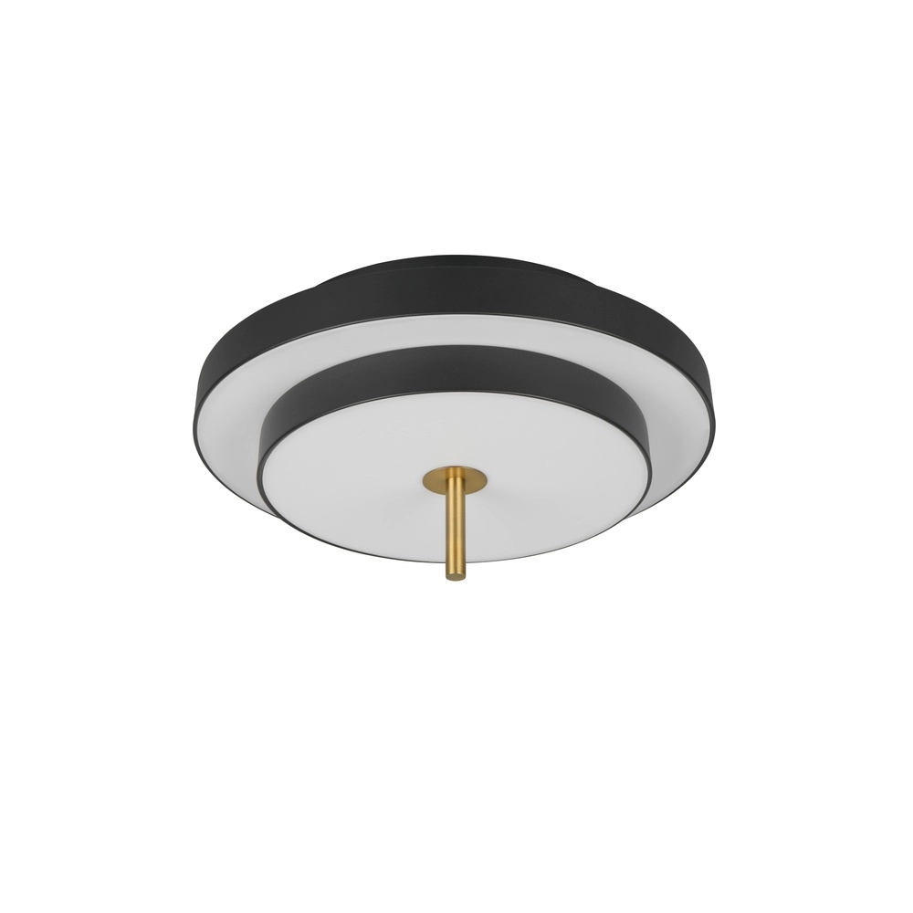 Modern ceiling lamp Keaton black with gold Ø 40cm Trio 4017807653687
