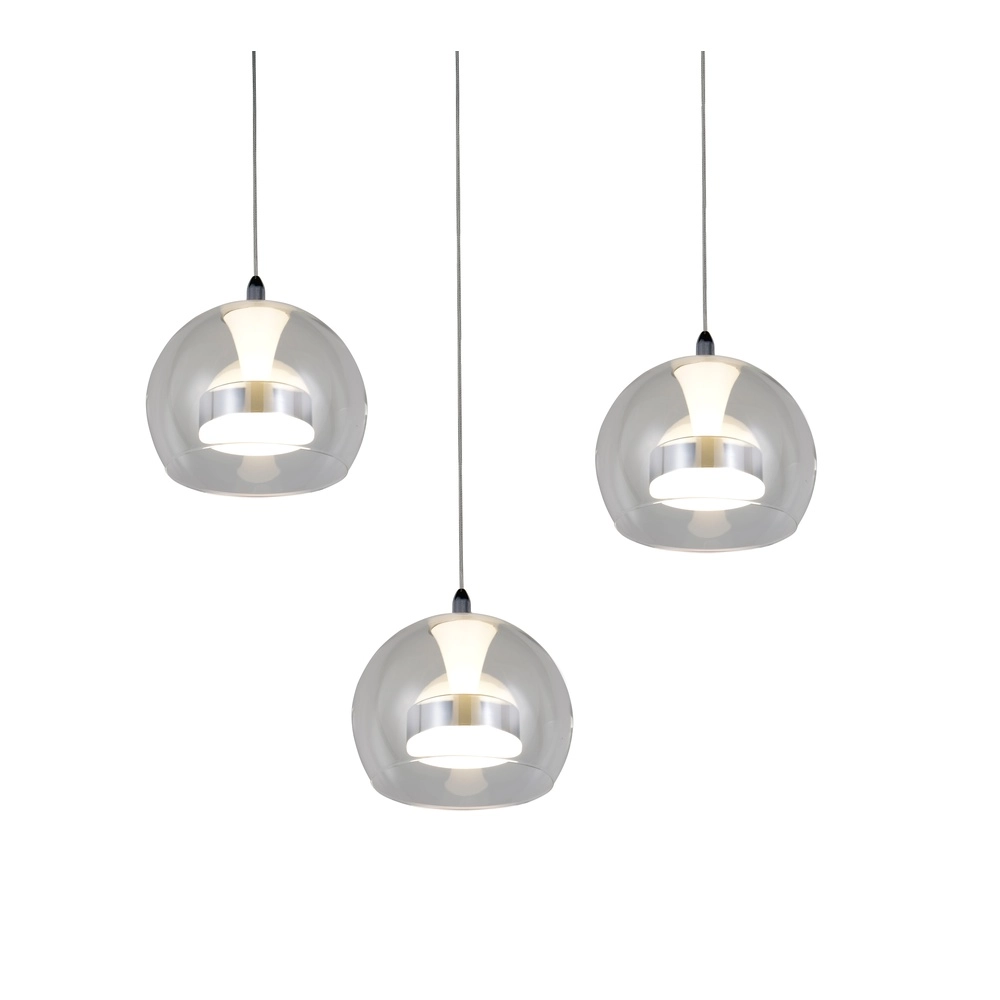 Pendant lamp Flynt 3-light chrome Trio 4017807671001