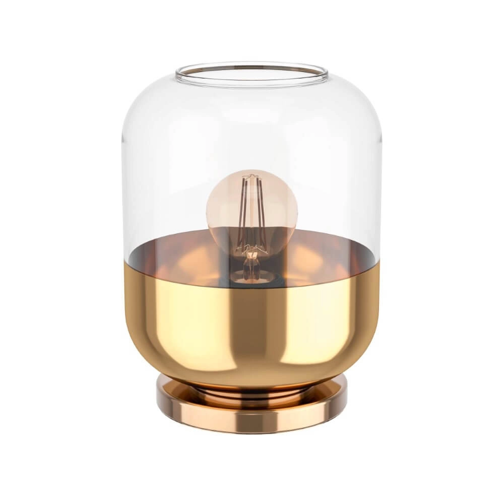 Gold table lamp Maryvilla with glass