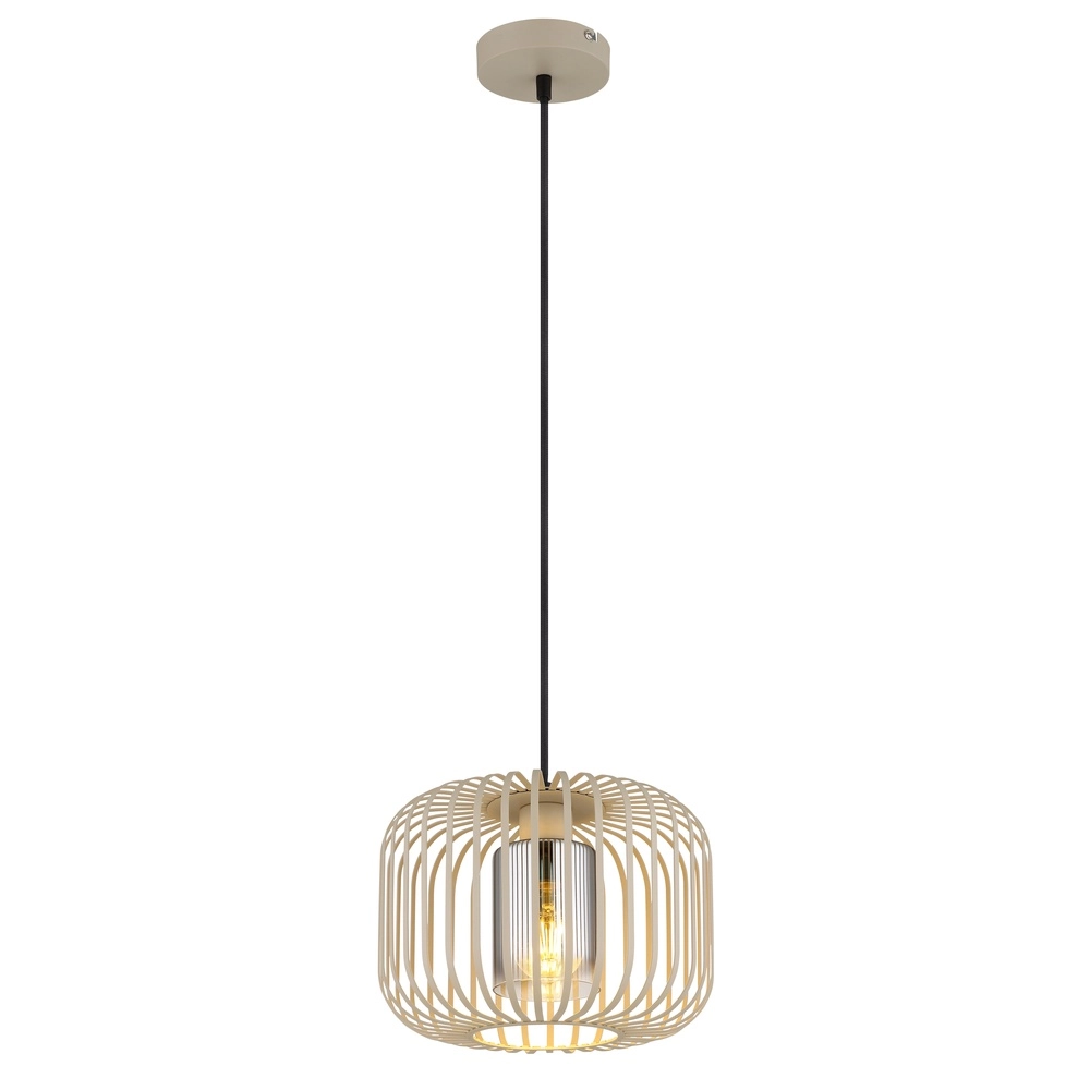 1-light pendant lamp Alfred sand brown Ø 28cm