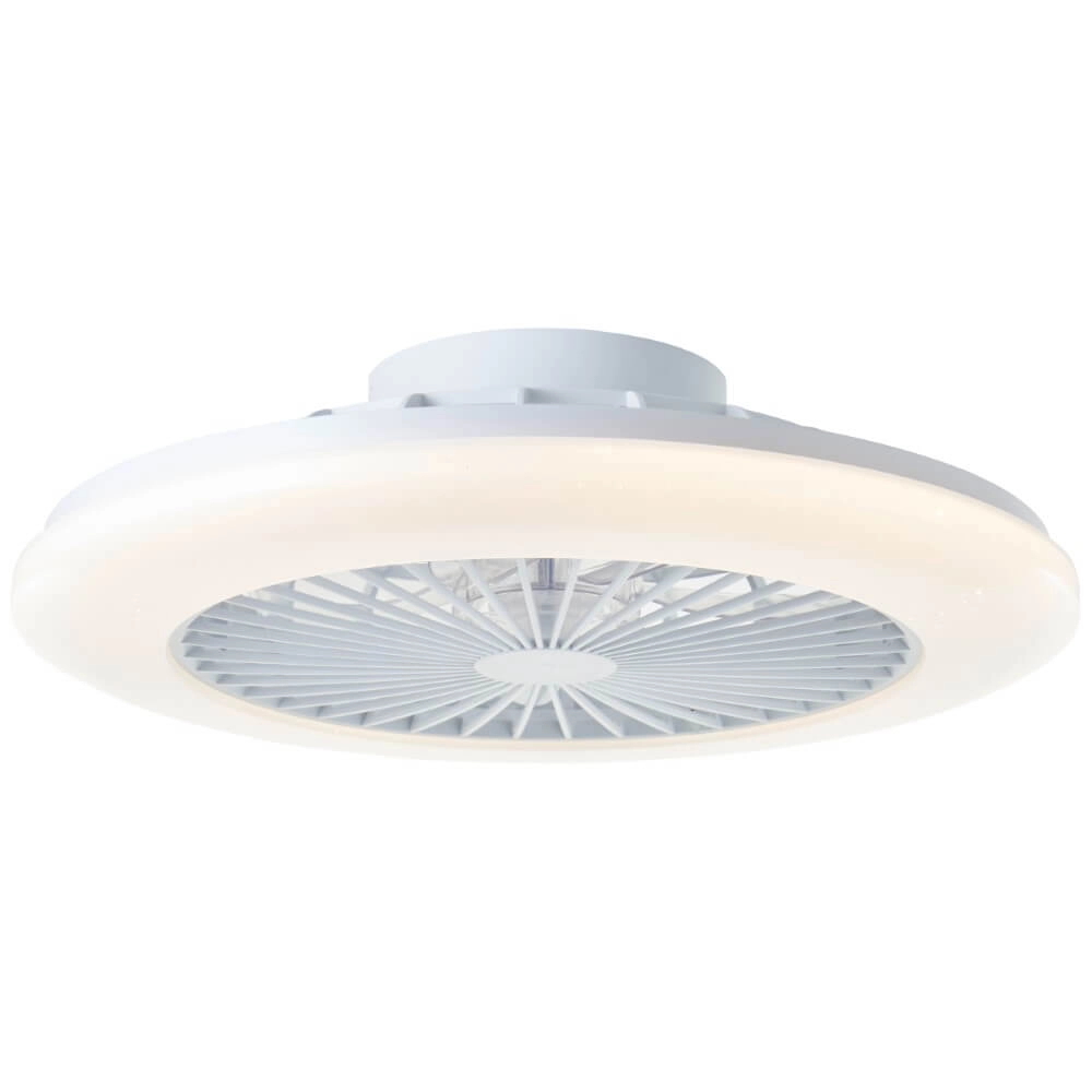 White fan Salerno with RGB function Brilliant 4004353433238