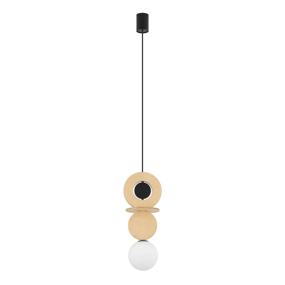 Design pendant lamp Drops Wood A 1-light wood