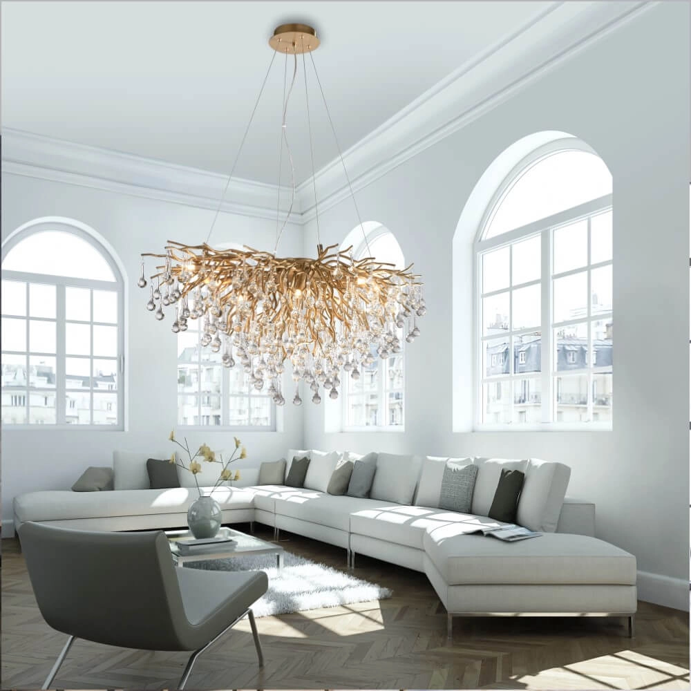 Unique chandelier Icicle Antique brass Paul Neuhaus 4012248352120