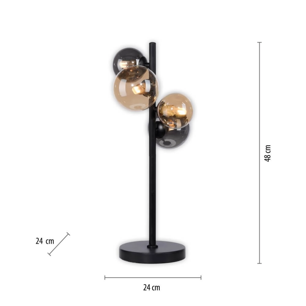 Black table lamp Popsicle design Paul Neuhaus 4012248375525