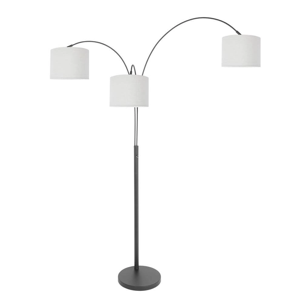 Floor lamp Sparkled Light black with white caps Steinhauer 8712746173598