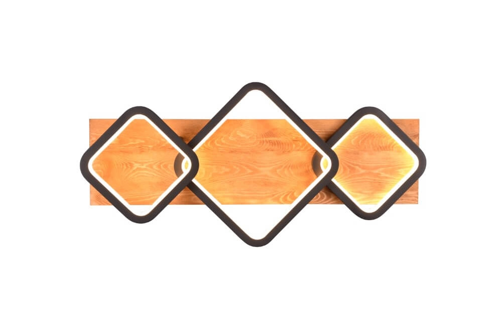 Design ceiling lamp Rama 3800lm - wood with black Trio 4017807577075