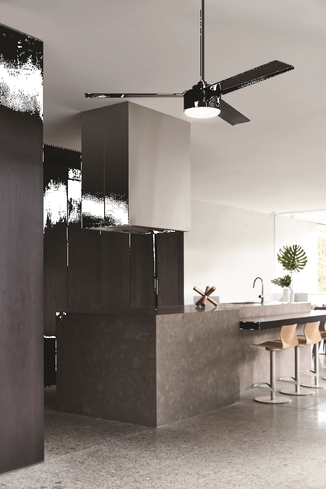 Black fan with lamp Lagoon Ø 132cm IP55 Beacon 9333509136521