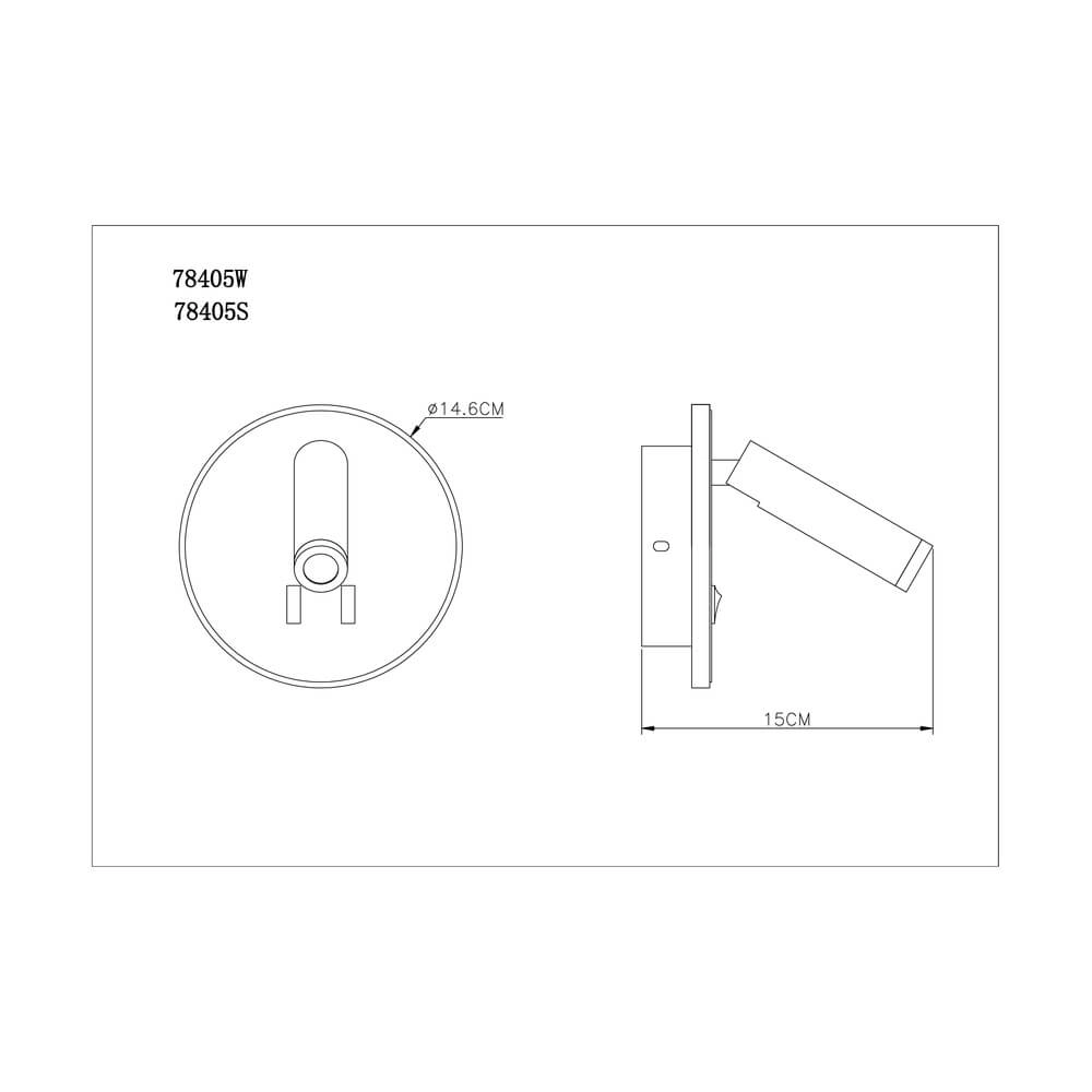 Sleek wall lamp Many black Globo 9007371419616