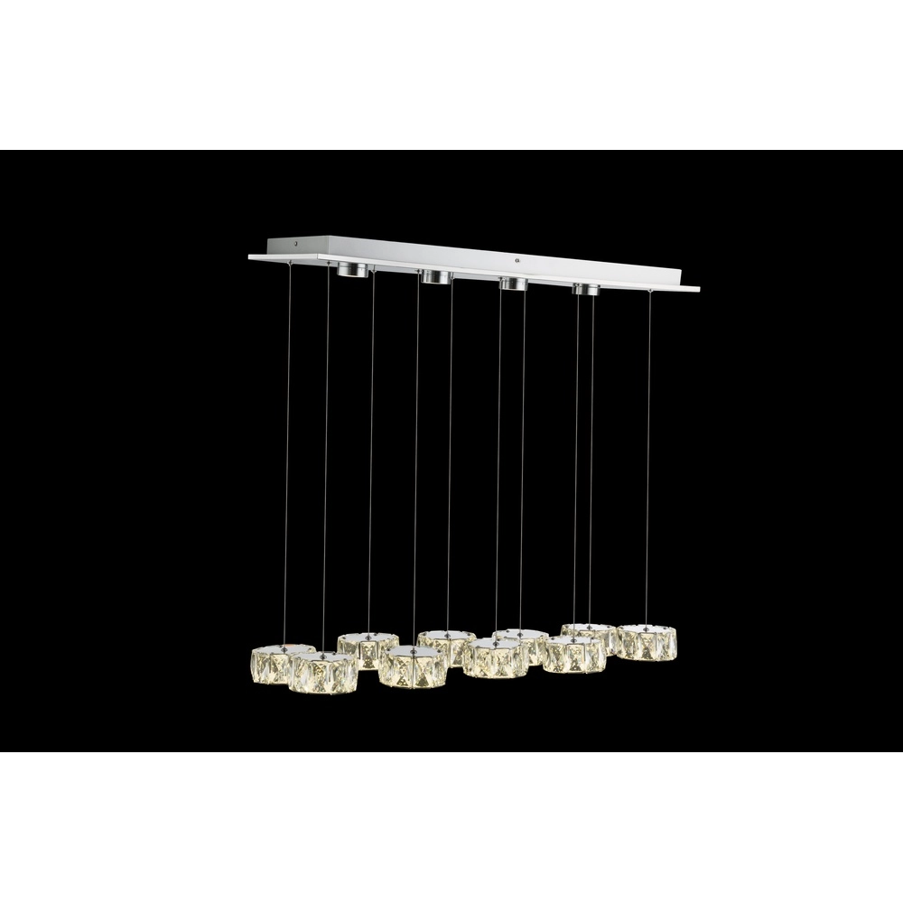 10-light pendant lamp Amur chrome Globo 9007371345069
