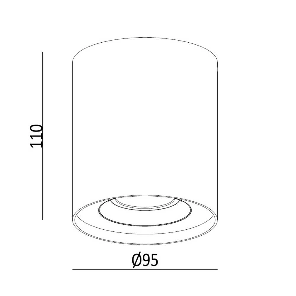 Round LED surface-mounted spot Iblocc black Lyora 4255805301111
