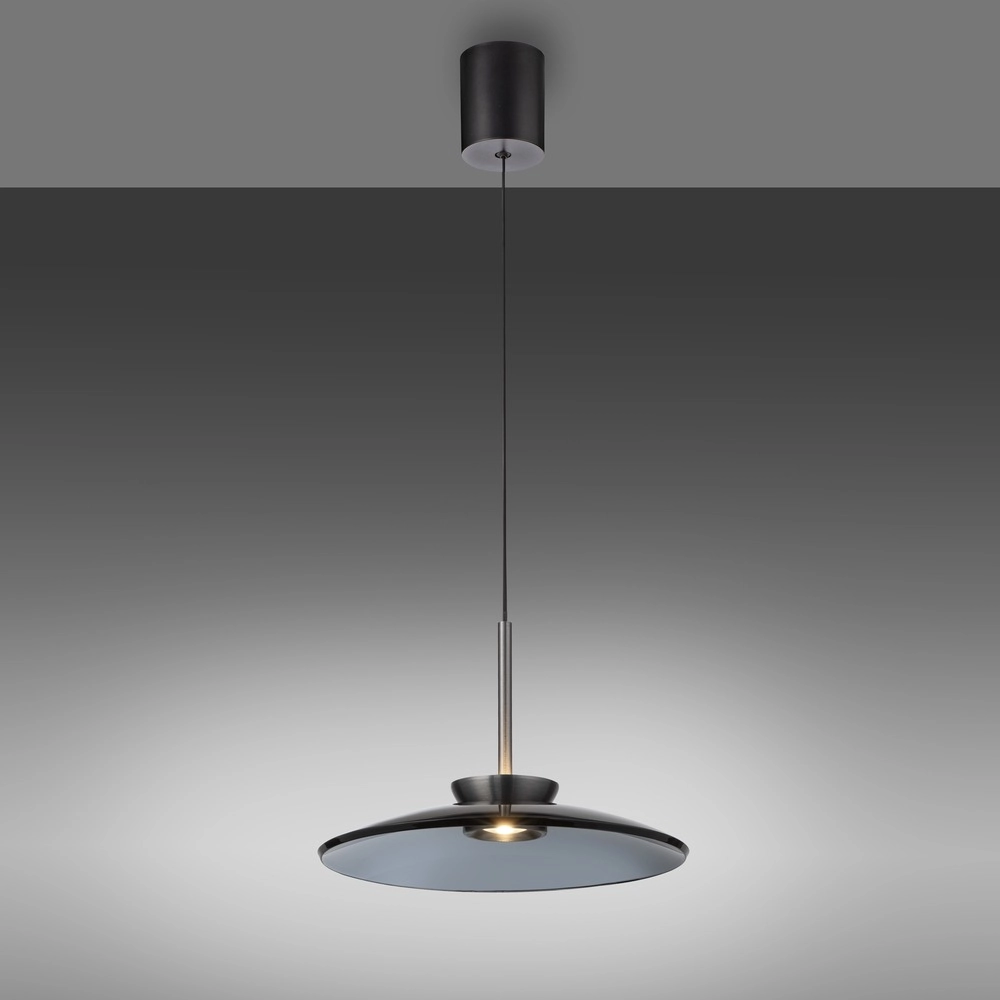Pendant lamp Ø 50cm Pure E-Moon with smoke glass Paul Neuhaus 4012248386361