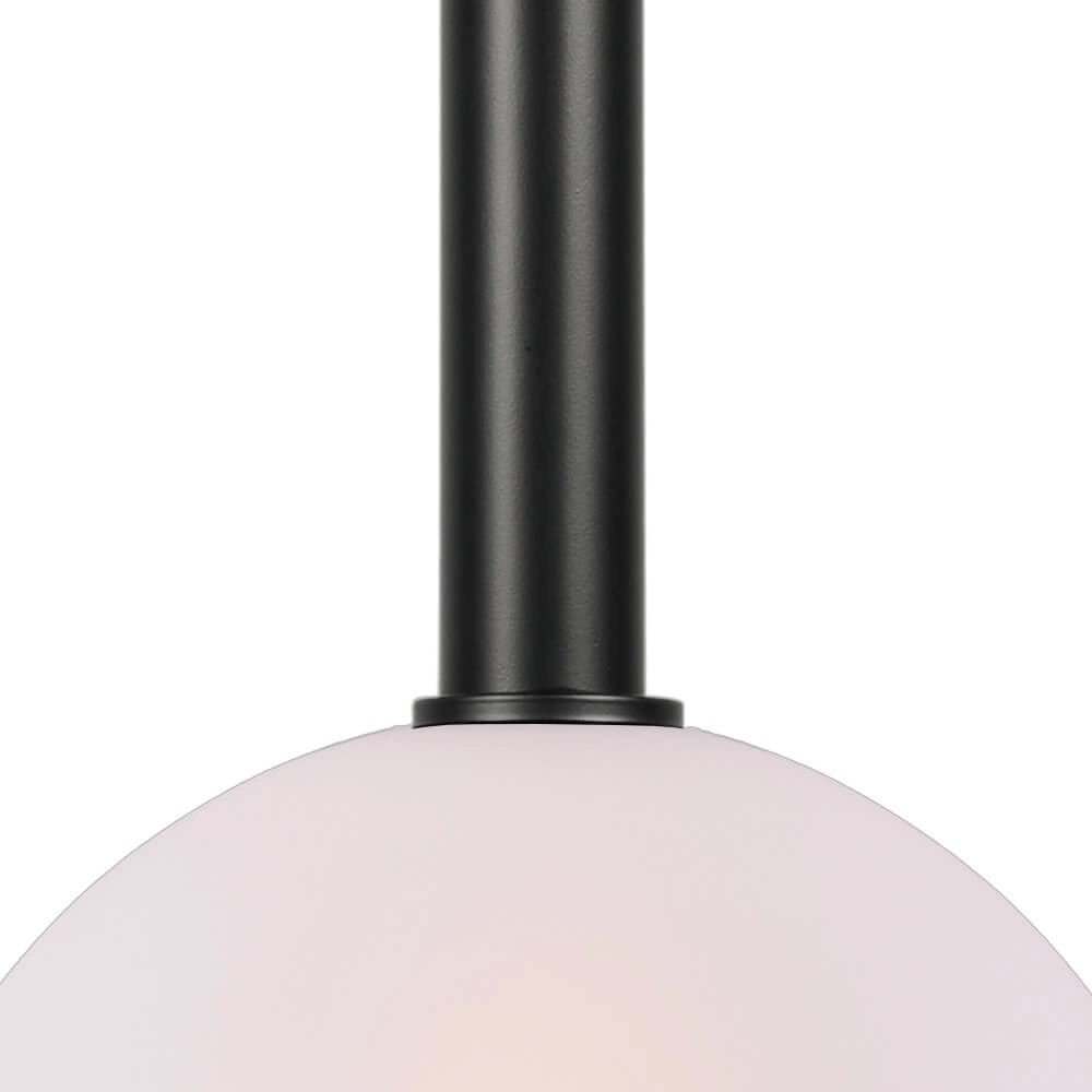 Hanging lamp Ø 30cm Bella 2 Black with matt white glass Masterlight 8718121334356