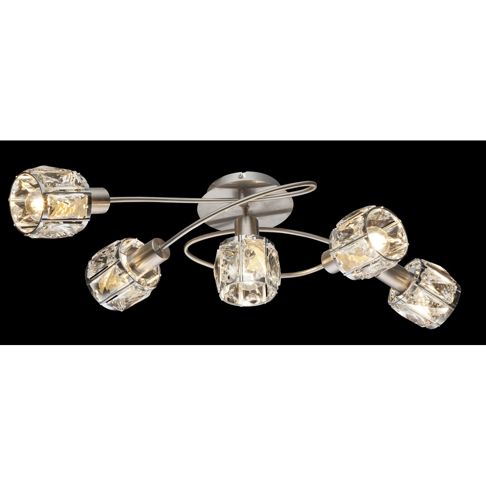 Ceiling lamp Kris 5-light nickel Globo 9007371369256