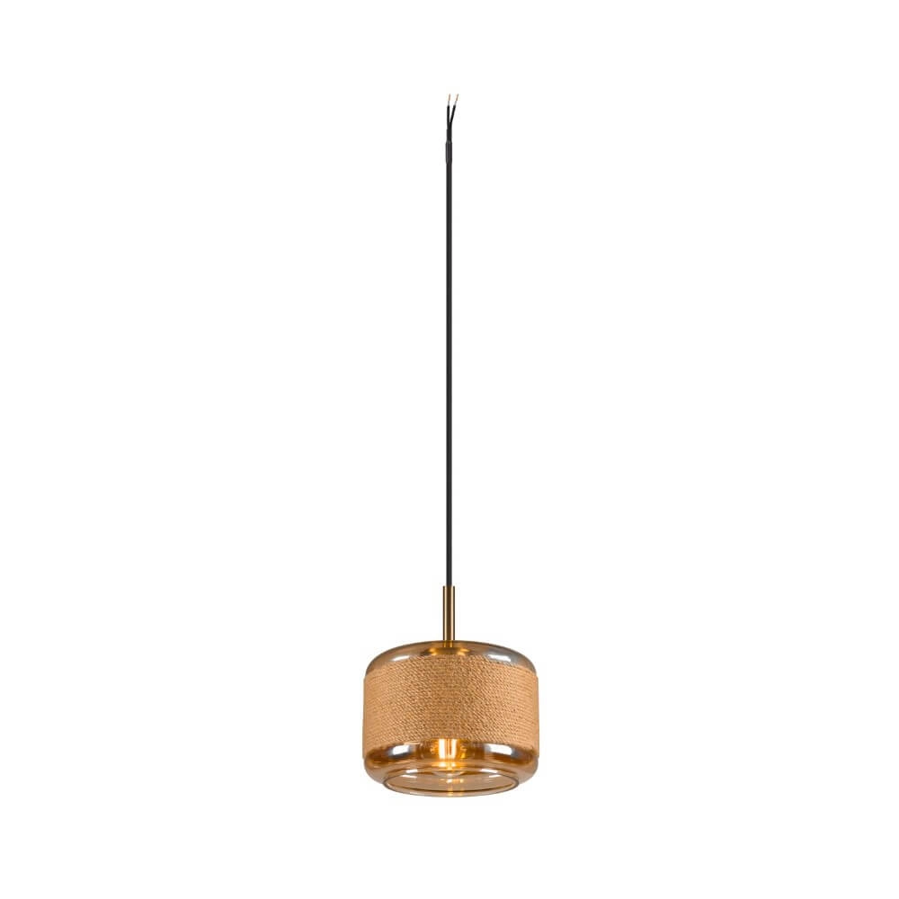 Pendant lamp Pantilo Rope 19 amber glass - Ø 18.5cm SLV 4024163280846