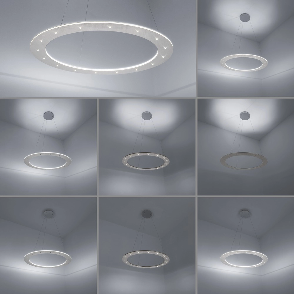 Led pendant light Pure Cosmo brushed metal - Ø 75cm Paul Neuhaus 4012248350751