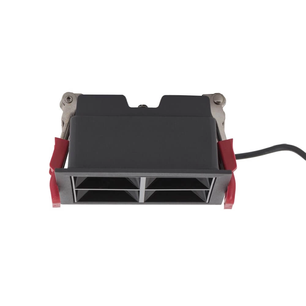 Black recessed spotlight Midi Led 2x2 LEDs - 4000K Lyora 5903139100649