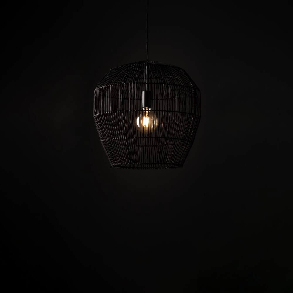 Rattan pendant lamp Haiti S Ø 43cm black Lyora 5903139111669