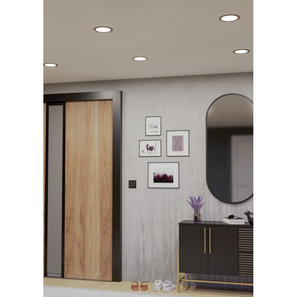 IP44 recessed lamp Fueva 6-Z Zigbee - stainless steel - Ø 16.8cm Eglo 9008606331048