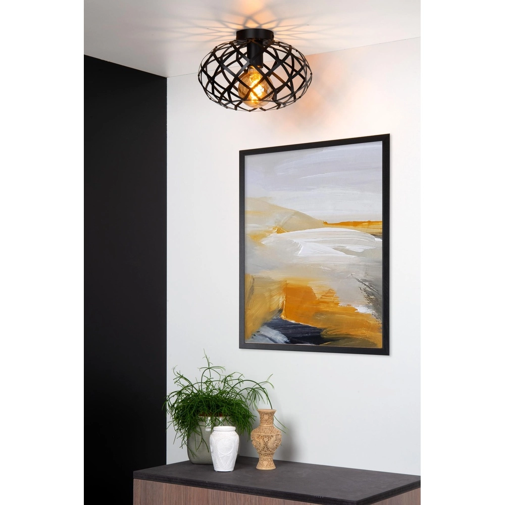 Ceiling lamp Wolfram Black Lucide 5411212211309