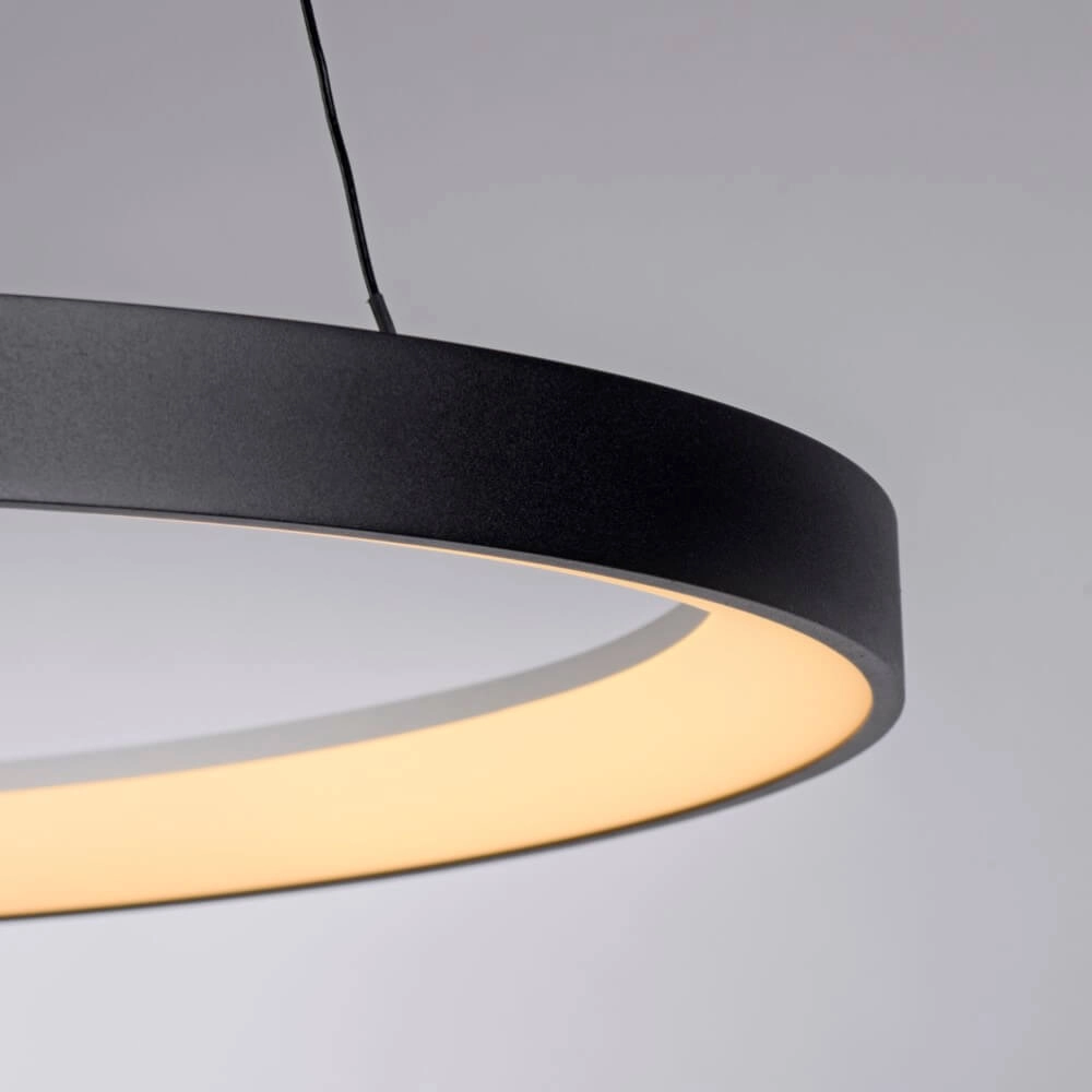 Round pendant lamp Hoop black Paul Neuhaus 4012248384695