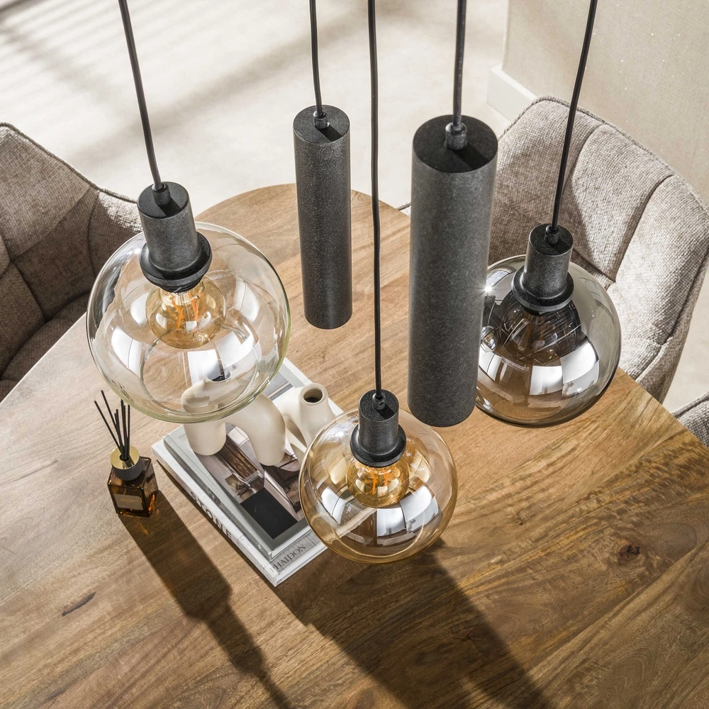 Vide pendant lamp Sfera with glasses and pendants Lyora 8716803512429