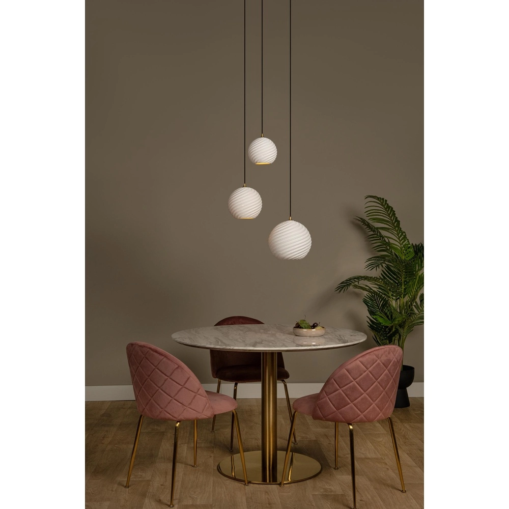 Design pendant lamp Bina 3-light round white Lucide 5411212135018