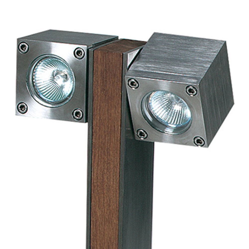 Garden spotlight Q-Bic Teak 2 60cm wood-stainless steel Royal Botania