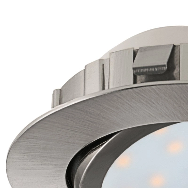 Led ceiling spot Pineda Round (3x) 3x6w - 3000K - 8.4cm nickel Eglo 9002759958534