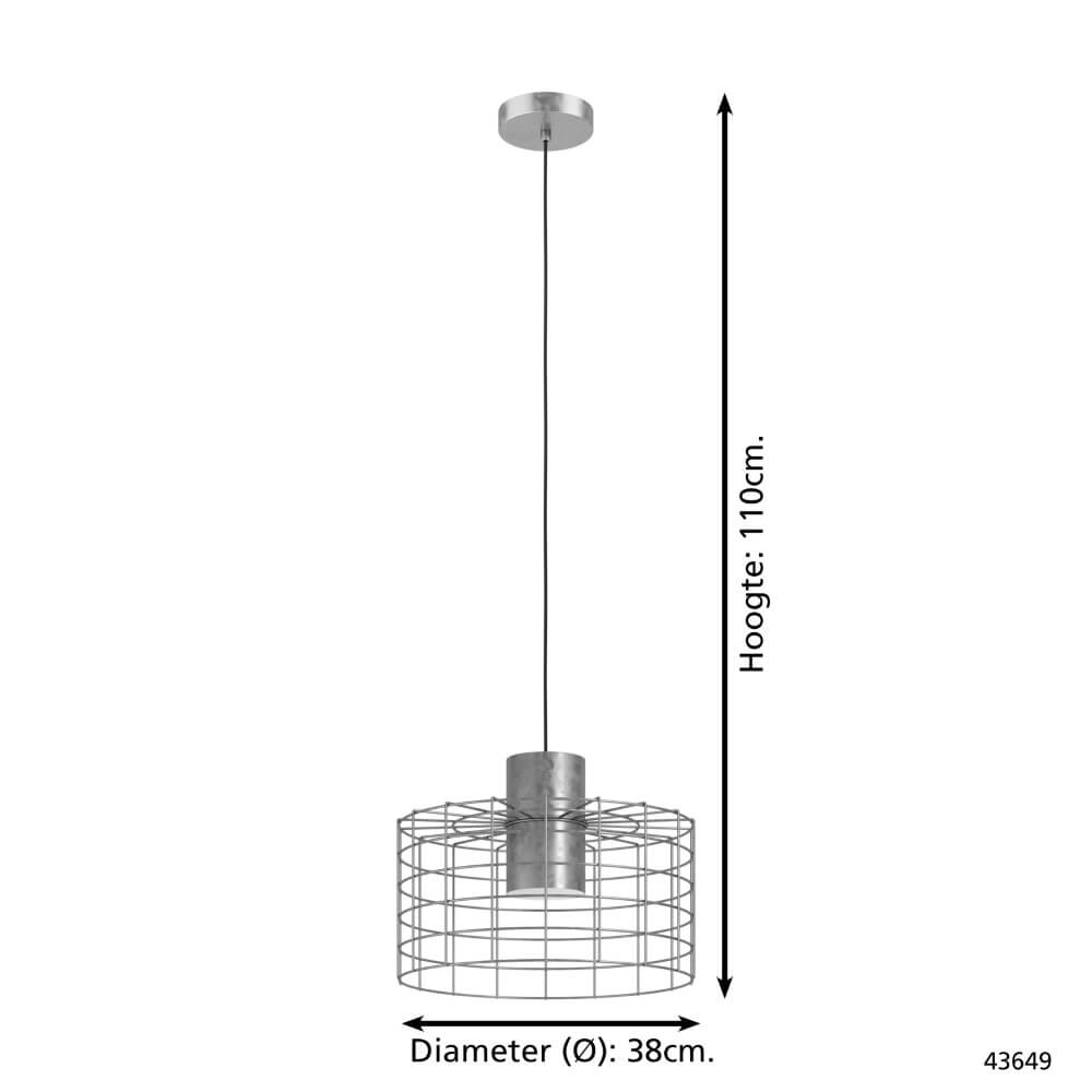 Gray wire lamp Milligan Ø 38cm Eglo 9002759436490