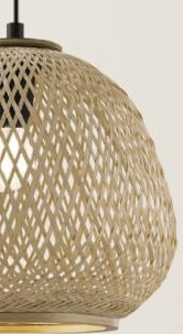Rattan pendant lamp Dembleby Ø 32cm Eglo 9002759432614