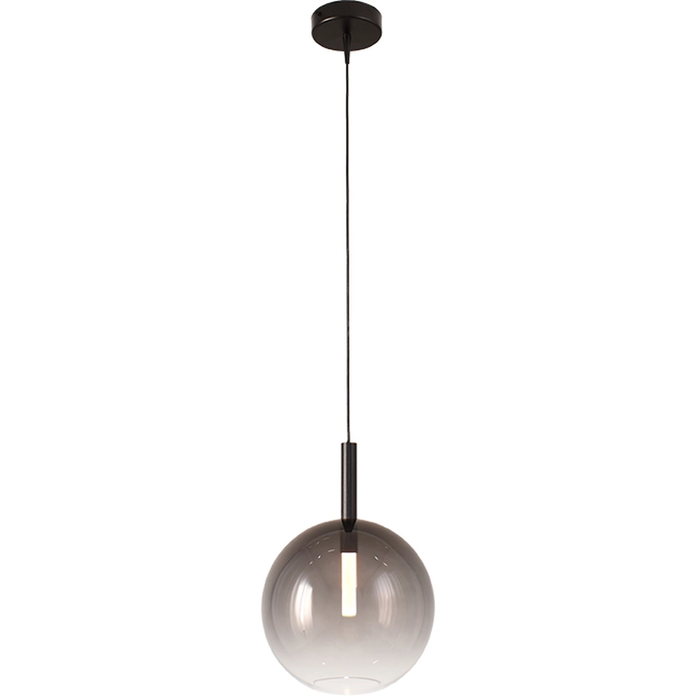 Pendant lamp Ø 24cm Lido Ball with smoke-fading glass