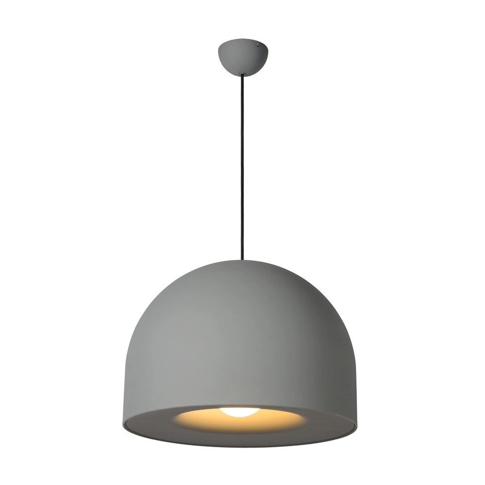 Modern concrete gray pendant lamp Akron Ø 50cm - 1x E27