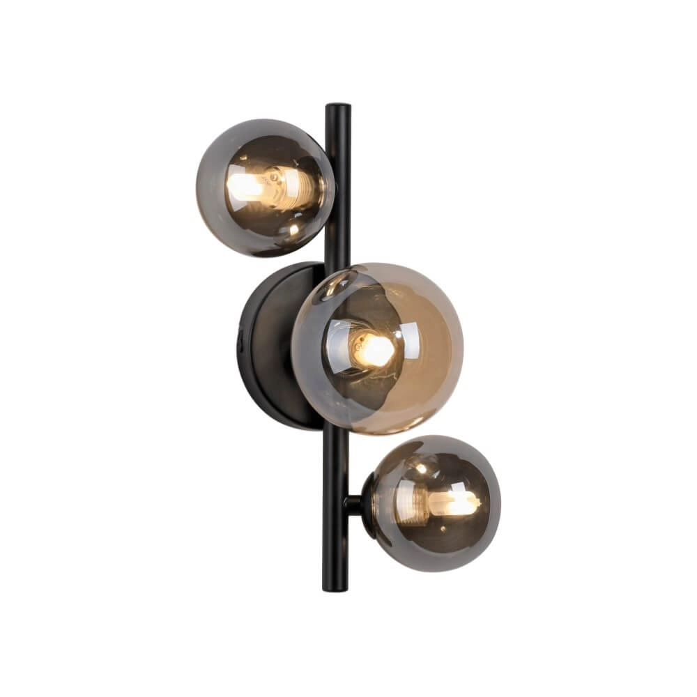 Black wall lamp Popsicle 3-light