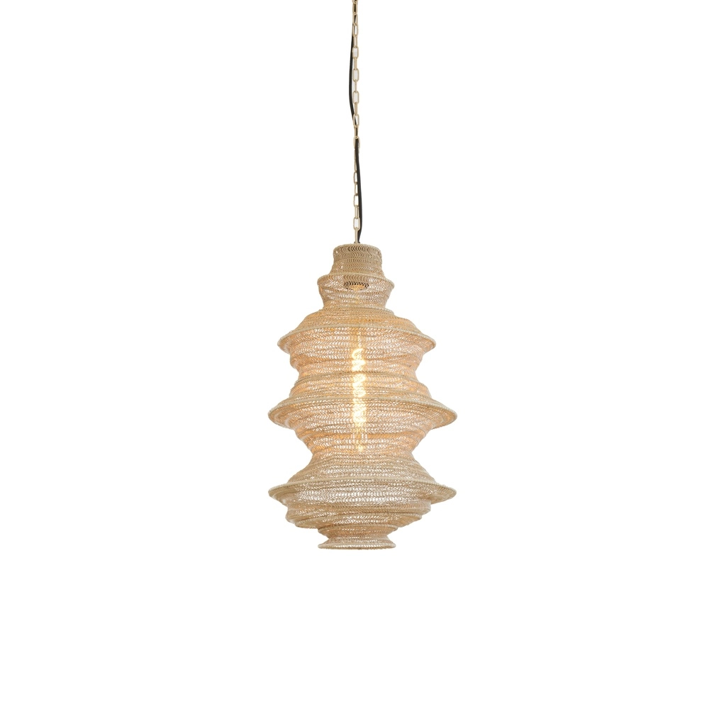 Metal net pendant lamp Nakisha Ø 31cm - sand Light & Living 8717807694999