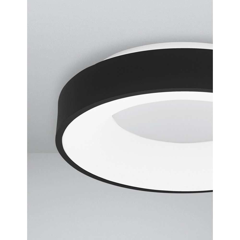 Ceiling lamp Rando Thin black Ø 38cm Lyora 5212017420039