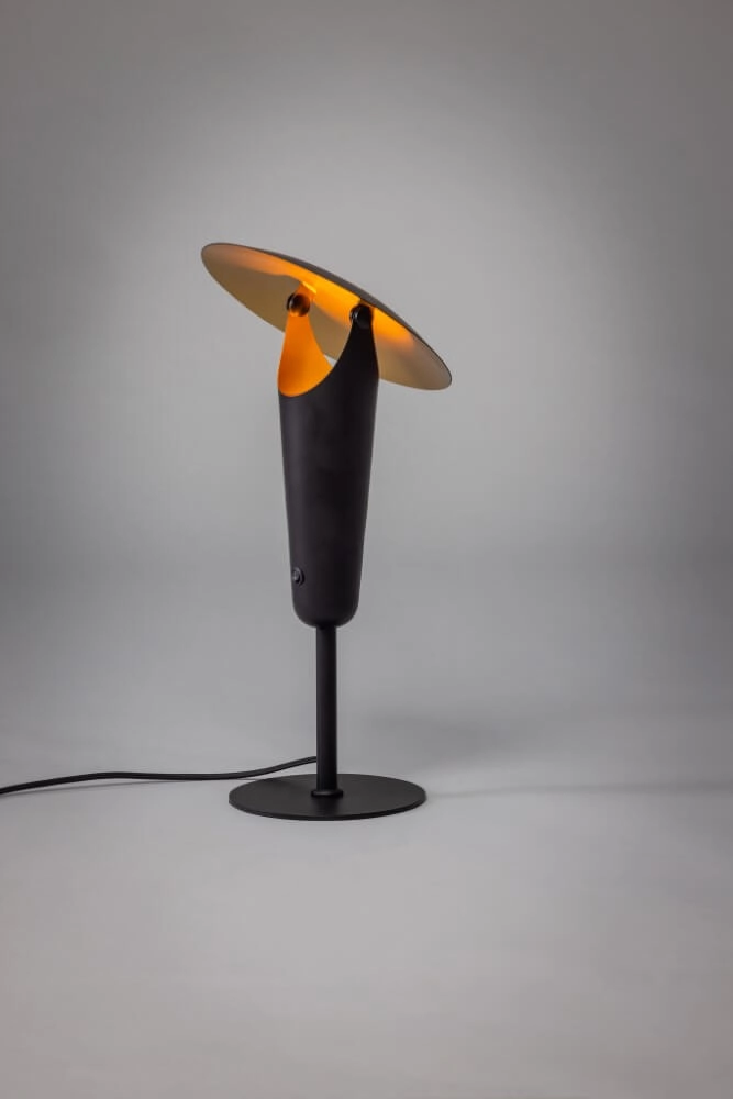 Modern table lamp The Britt black with gold ETH 8720195304432