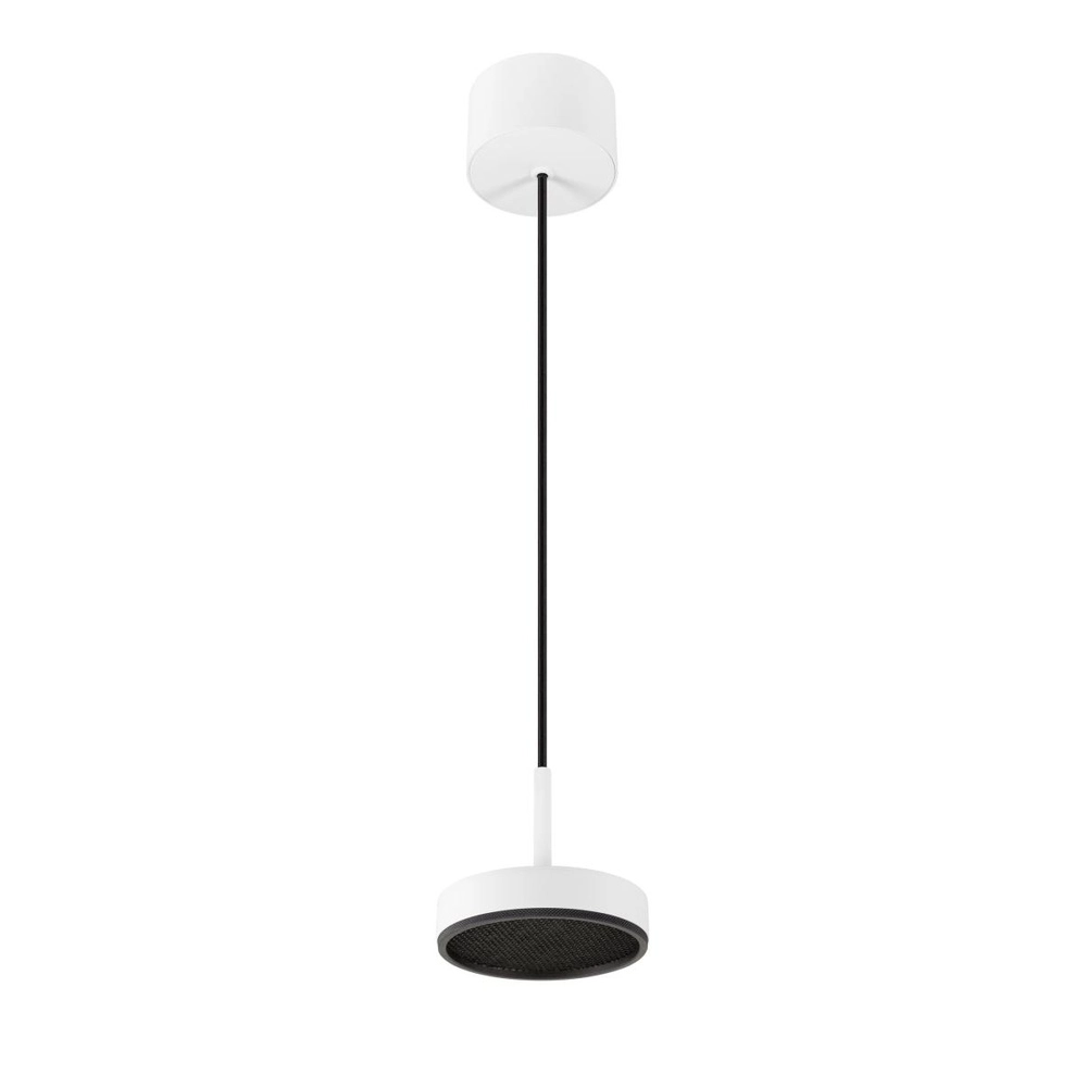 Pendant lamp Grip! Flat white with black Ø 14cm SLV 4024163304245