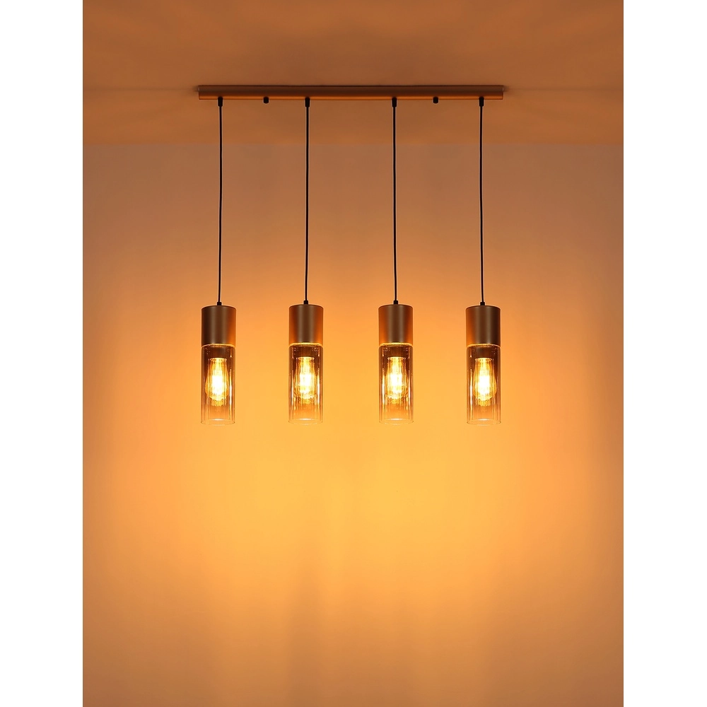 4-light pendant lamp Annika brown design Globo 9007371531905